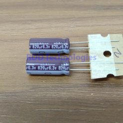 ELC. CAP 820uF/6.3V NICHICON UPJ0J821MPD1TD 8x20