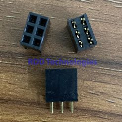 FEMALE HEADER BOX 3Px2 PCB Mounted