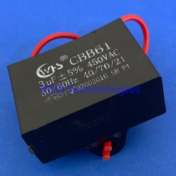 MOTOR CAP. CBB61 3UF/450V BOX WITH CABLE