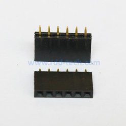 FEMALE HEADER BOX 6Px1 PCB Mounted