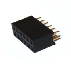 FEMALE HEADER BOX 6Px2 PCB Mounted