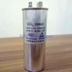 CAPACITOR CBB65 100uF/125V 2x4 TERMINAL BRAND SAIFU