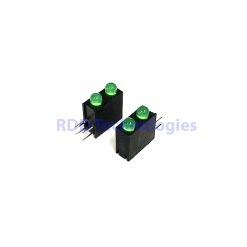 LED WITH HOLDER GREEN-GREEN EVERLIGHT-A694B/2SYG/S530-E2