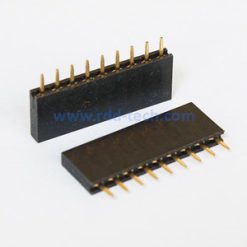 FEMALE HEADER BOX 9Px1 PCB Mounted
