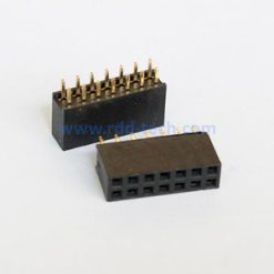 FEMALE HEADER BOX 7Px2 PCB Mounted