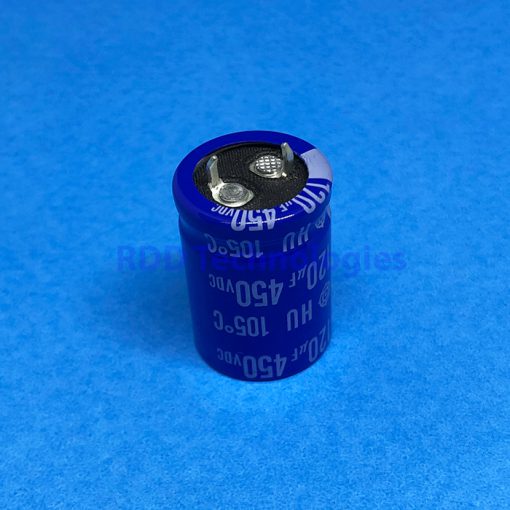 ELC. CAP 120uF/450V HITACHI HU SERIES 22x30 10LS