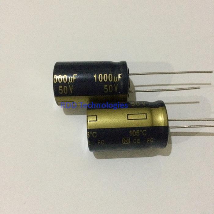 Kapasitor Elektrolit 1000uF 50V RAD 16mmx25mm PANASONIC EEUFC1H102